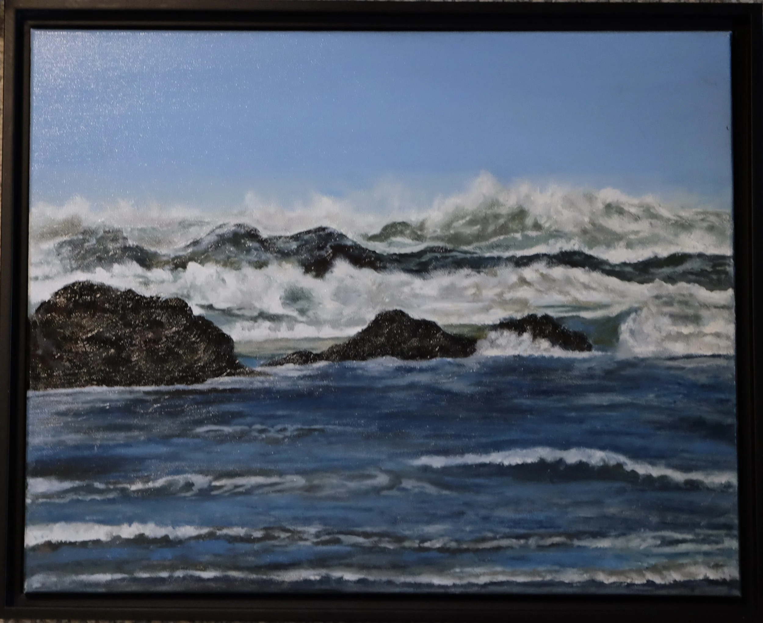 Wave Study 2021 - oil on canvas 16x20