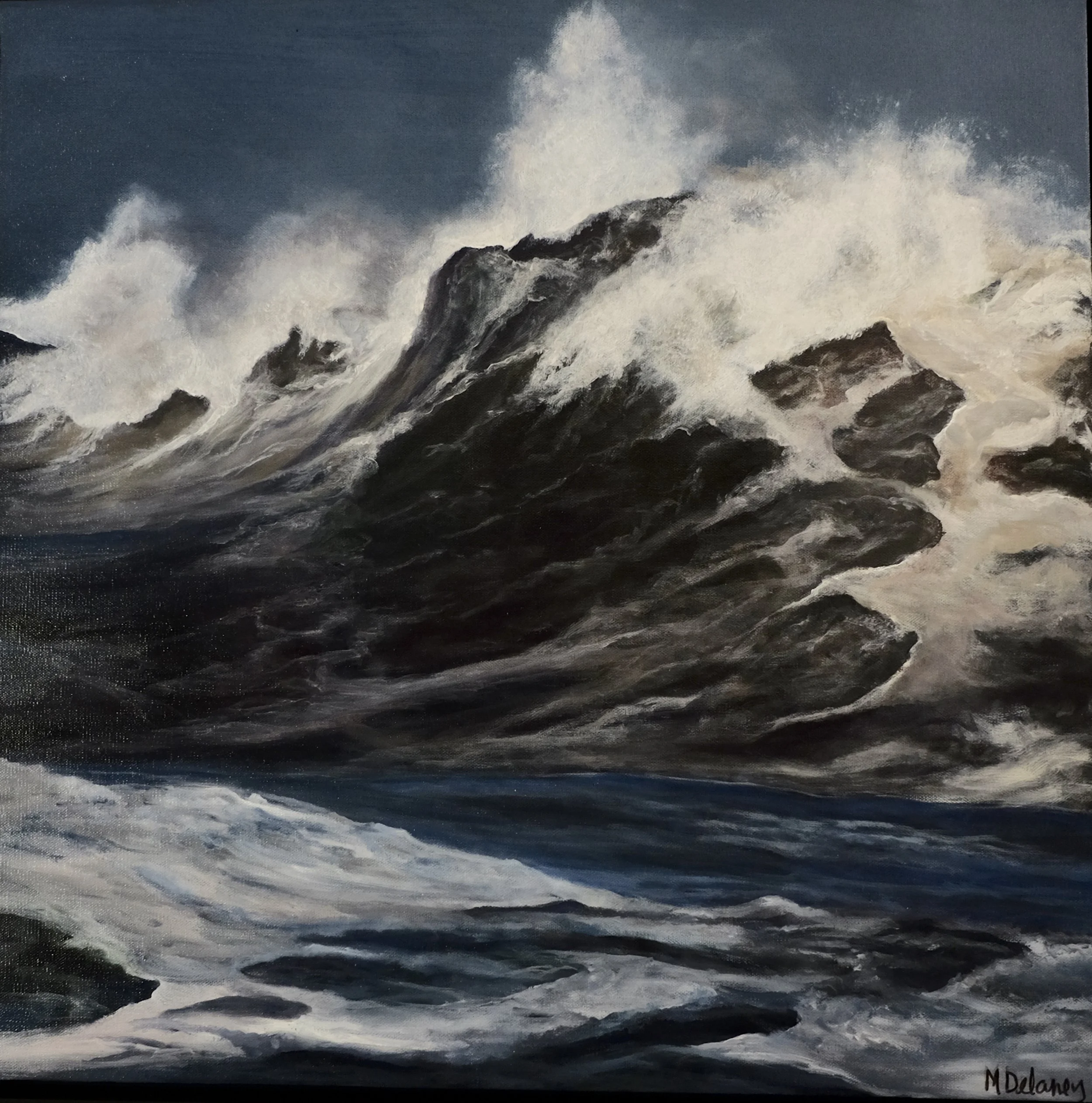 Kauai Wave, oil on canvas, 24x24 (sold)