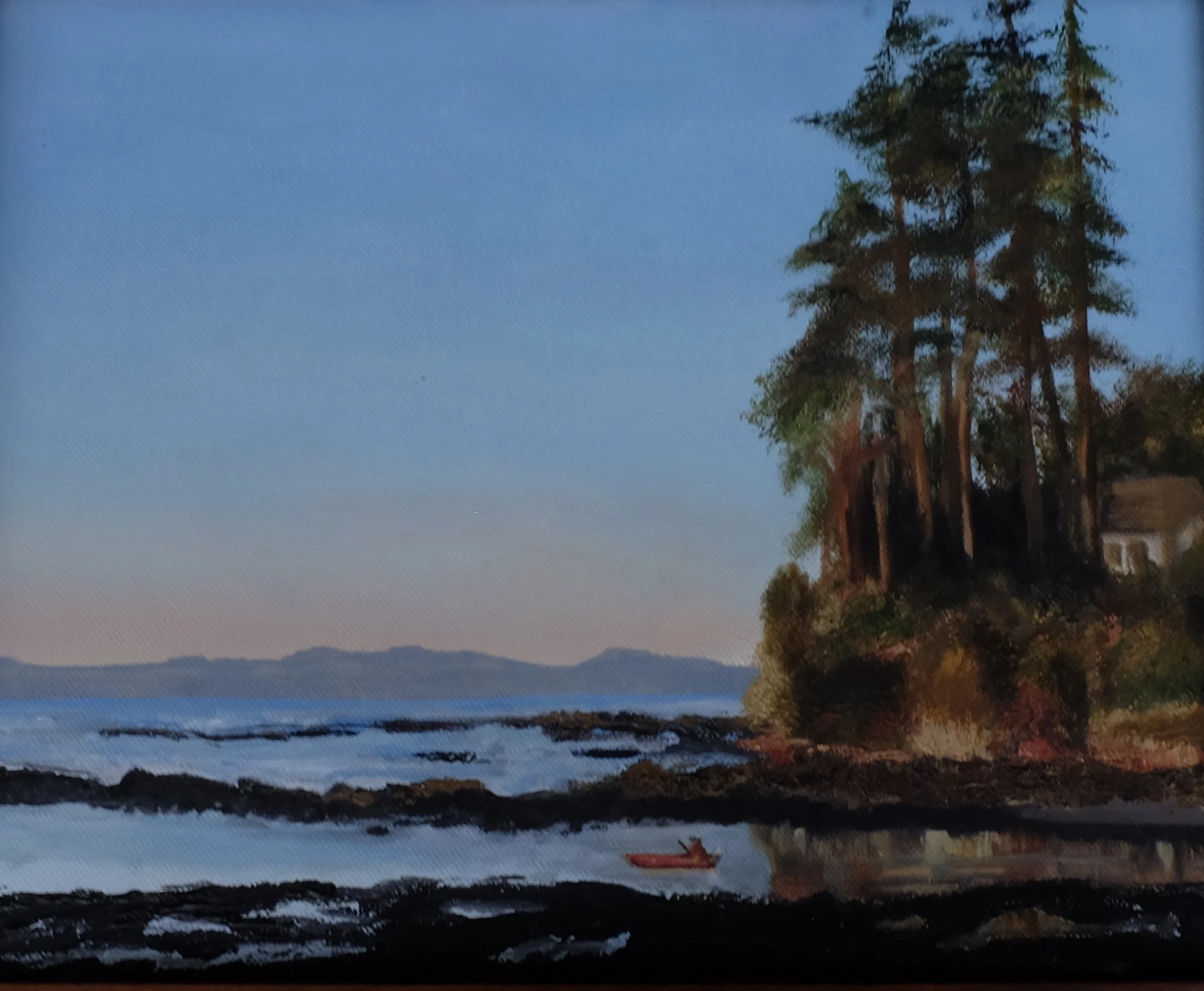 Sooke Bay Canoe, oil, 11x14 (sold)
