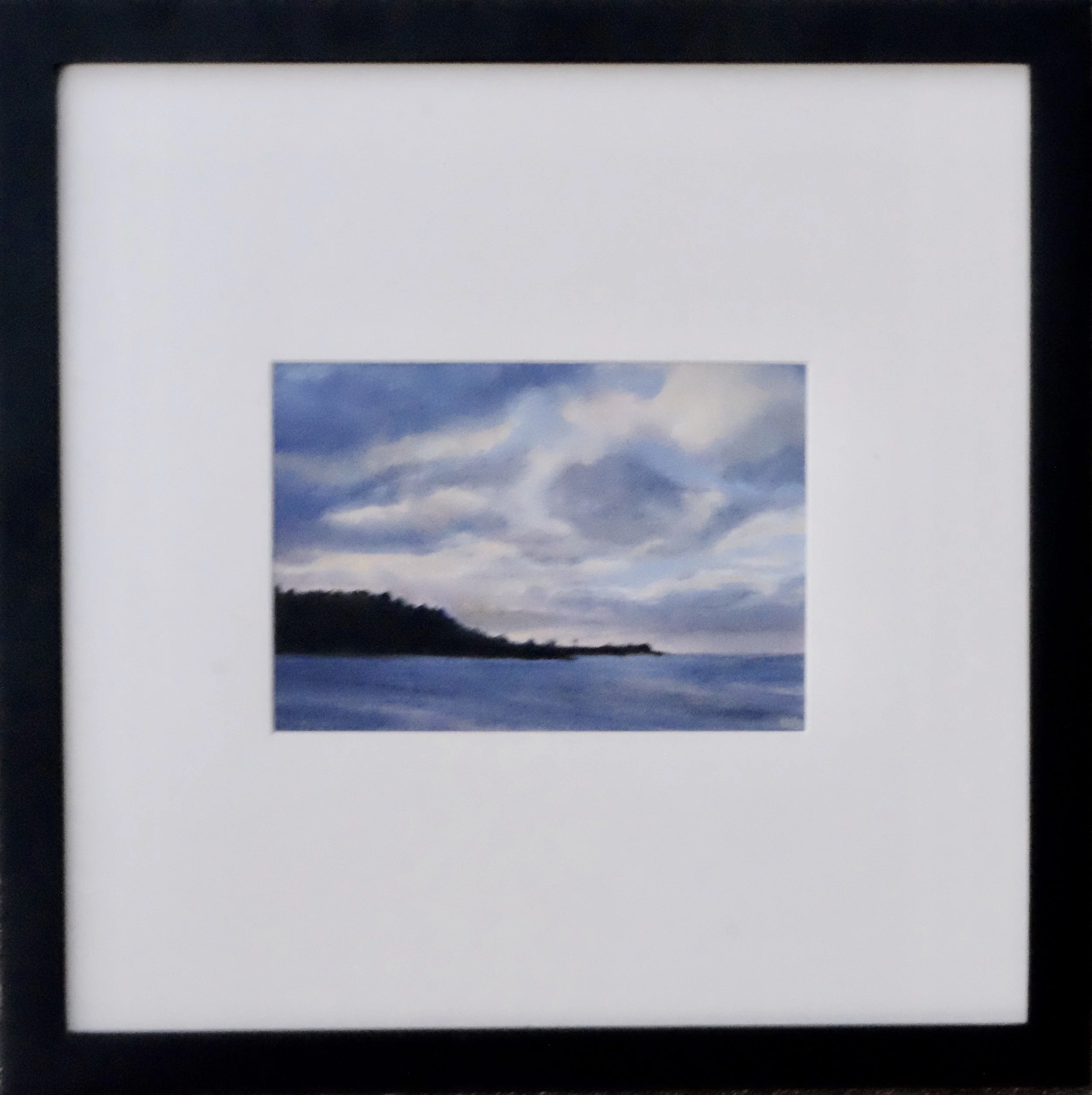 Sooke Harbor sunrise oil on paper, 5x7