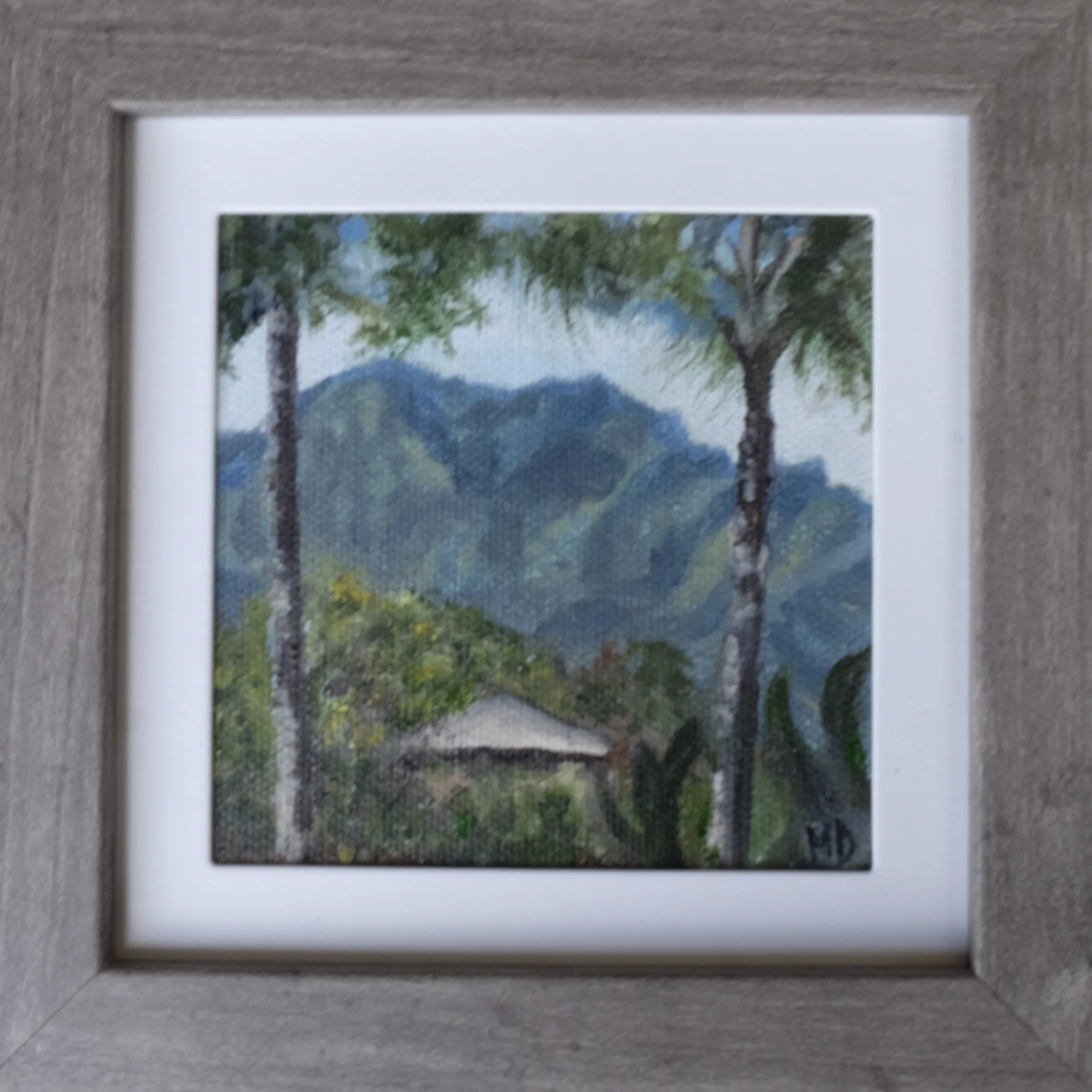 Kauai Hills, 6x6, oil on paper (sold)