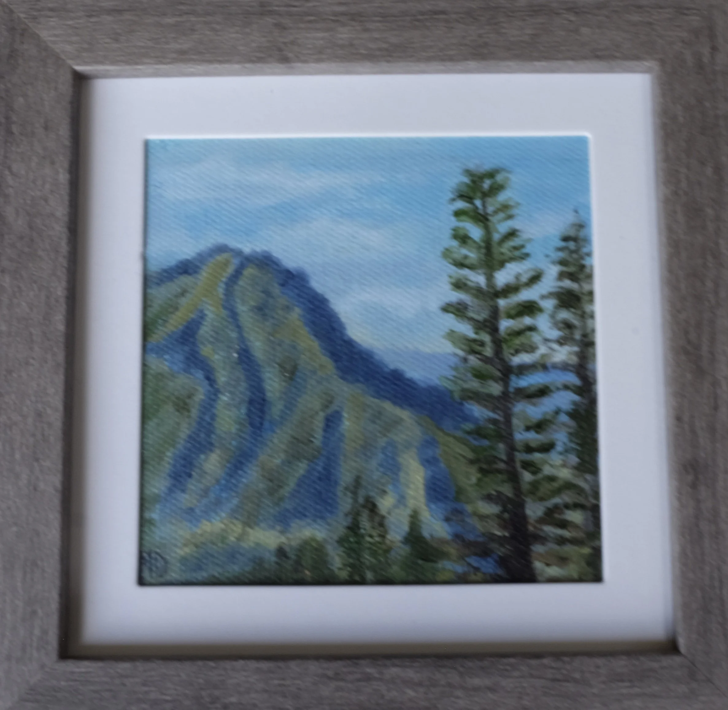 Kauai landscape, oil on paper, 6x6 (sold)