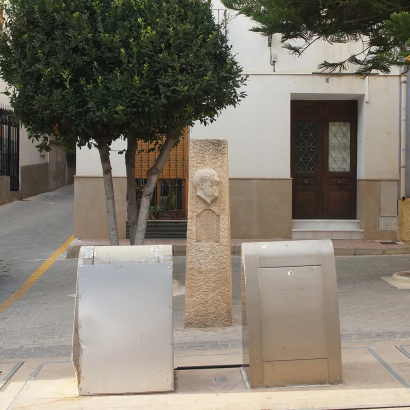 Defaced Monument of Franco in Blanca