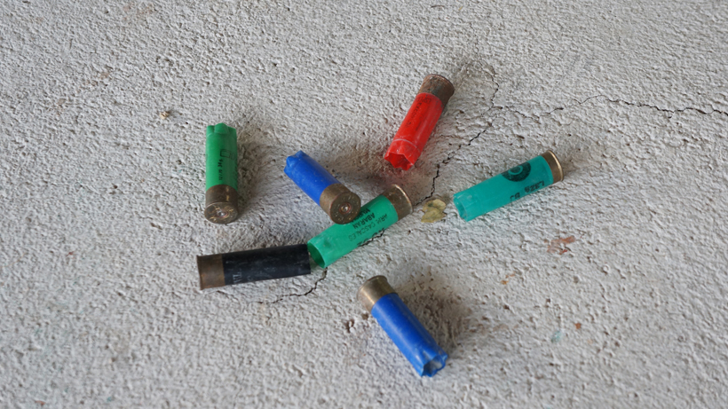 Shotgun shells found in the mountain pass adjacent the canal.