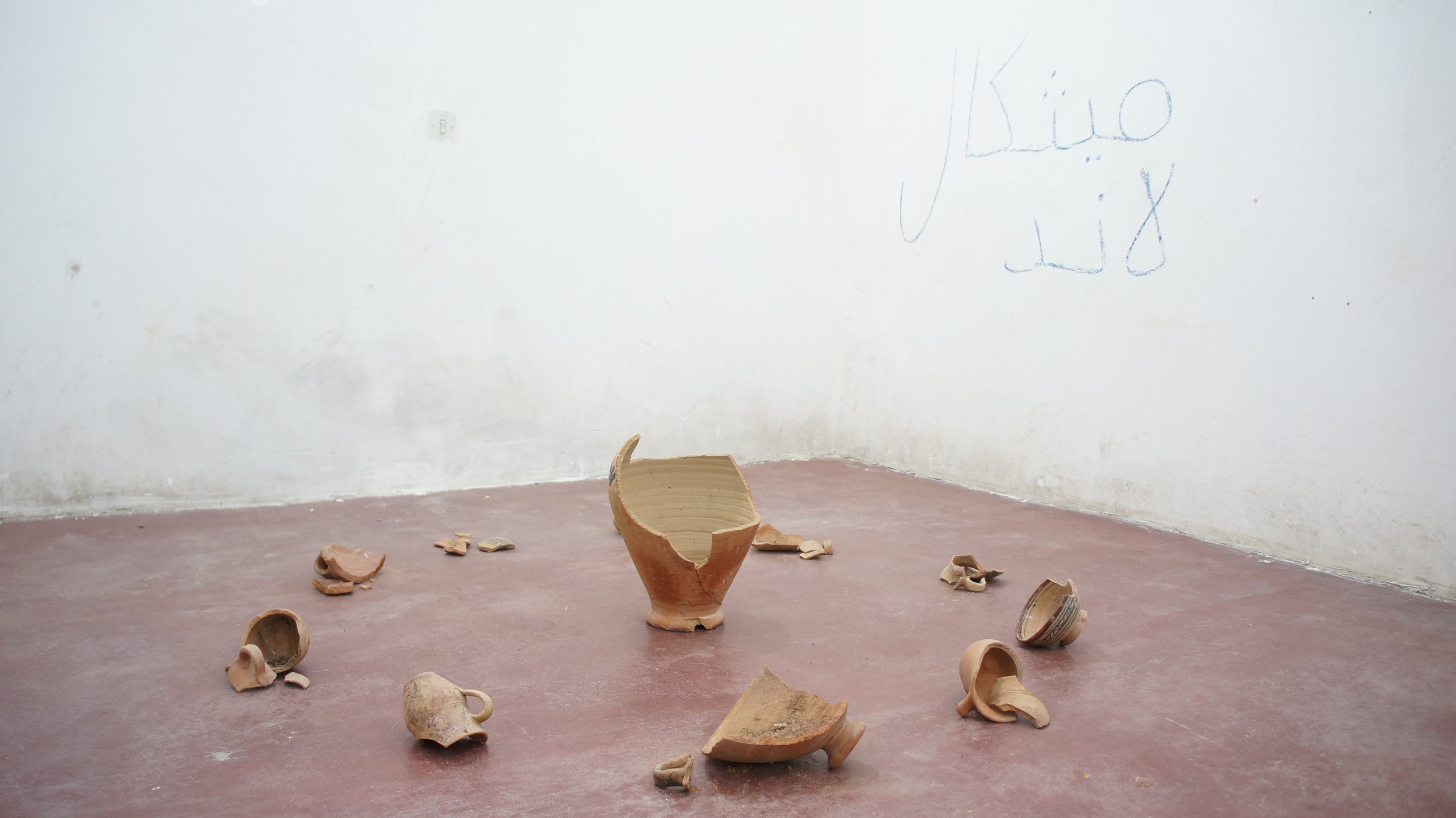 In Search of the Authentic , Orange and terracotta fragments gathered during a walk circumnavigating the 19km perimeter of the Marrakech Ramparts.