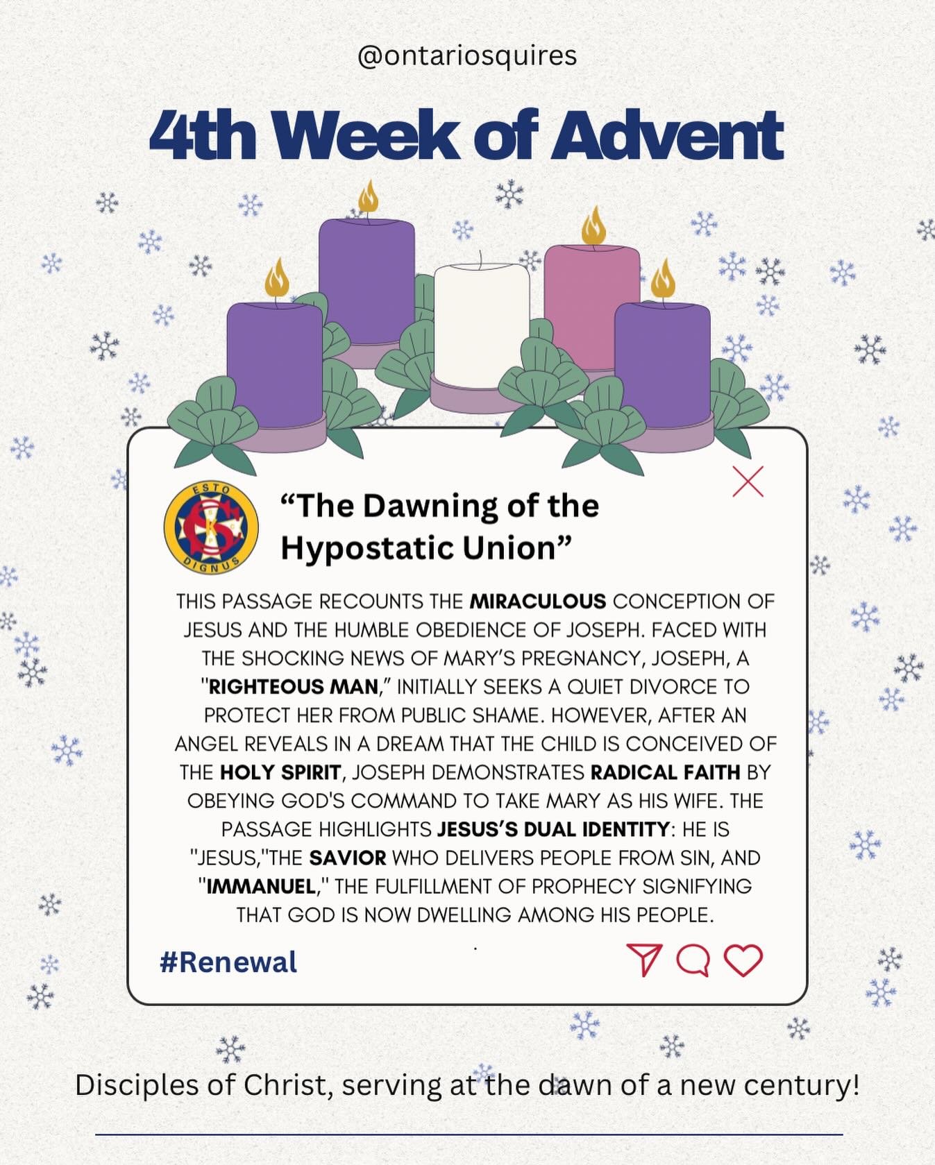 🔵The Squires Advent Countdown: Week 4 🕯️🕯️🕯️🕯️

#christ #jesus #advent