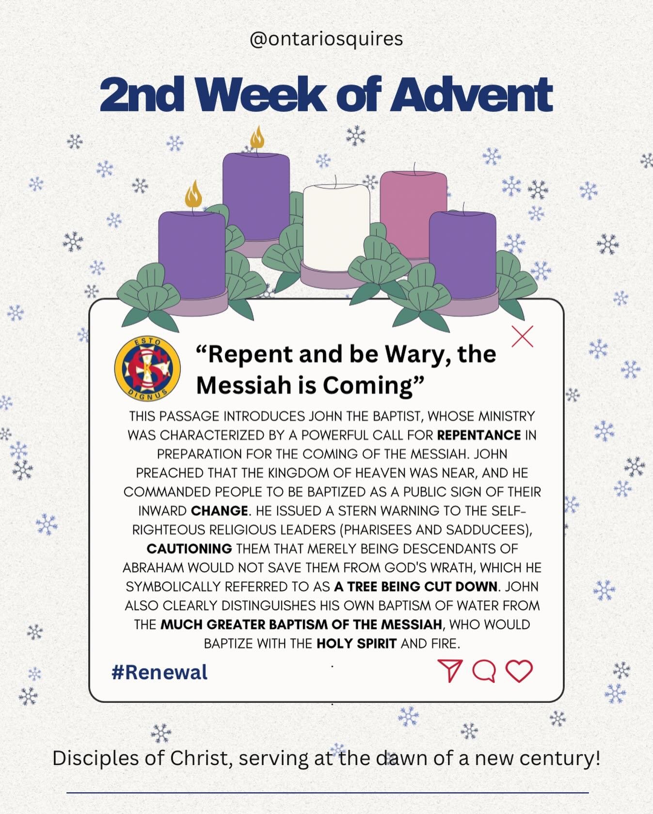 🔵The Squires Advent Countdown: Week 2 🕯️🕯️

#christ #jesus #advent
