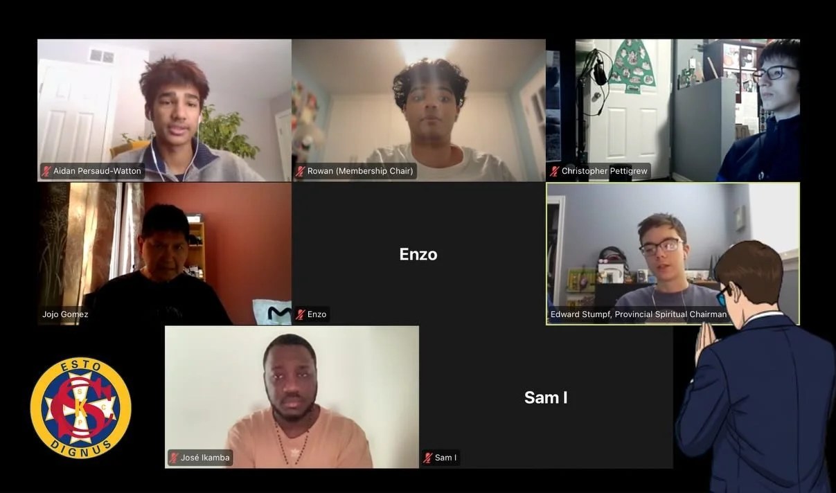 📿 Provincial Board Online Advent Retreat 📿

Presented by @edward.stumpf 

On Saturday, December 13th, Squires from across Ontario gathered online for a meaningful Advent Retreat, taking time to slow down and prepare our hearts for Christmas.

Throu