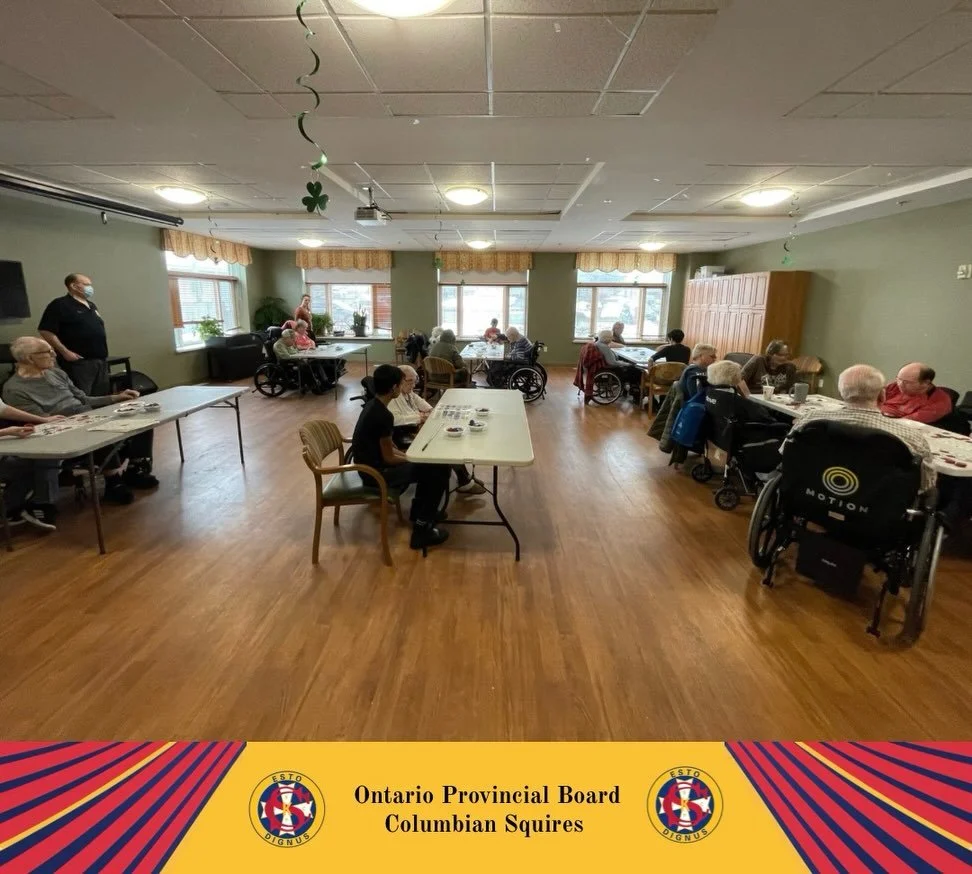 🎉 Circle Spotlight 🎉

On the final day of their Service Week, Fr. Justin Hanley Circle #5219 in Trenton spent time playing Bingo with seniors at Trent Valley Lodge.

With smiles all around and golden loonies for the winners, it was a simple but mea