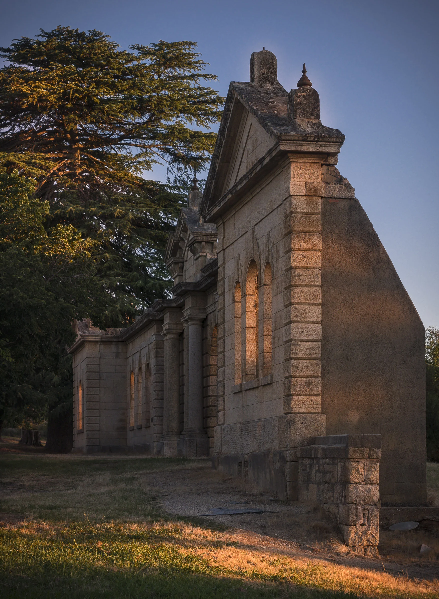 Ovens District Hospital facade, built mid 1800s