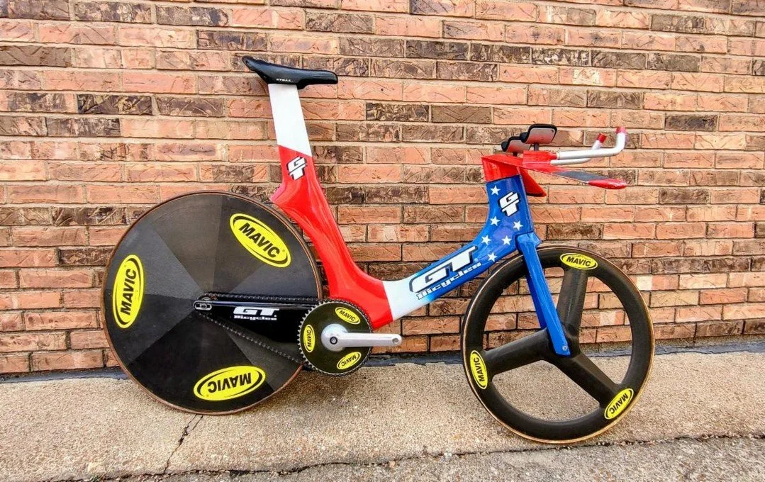 You never expect to find a unicorn in the wild, but when you do, the experience borders on something spiritual. This 1996 Olympic bike must be seen to be believed, it's narrow, heavy, and completely custom from the ground up. #GT #GTbikes #Olympic #1