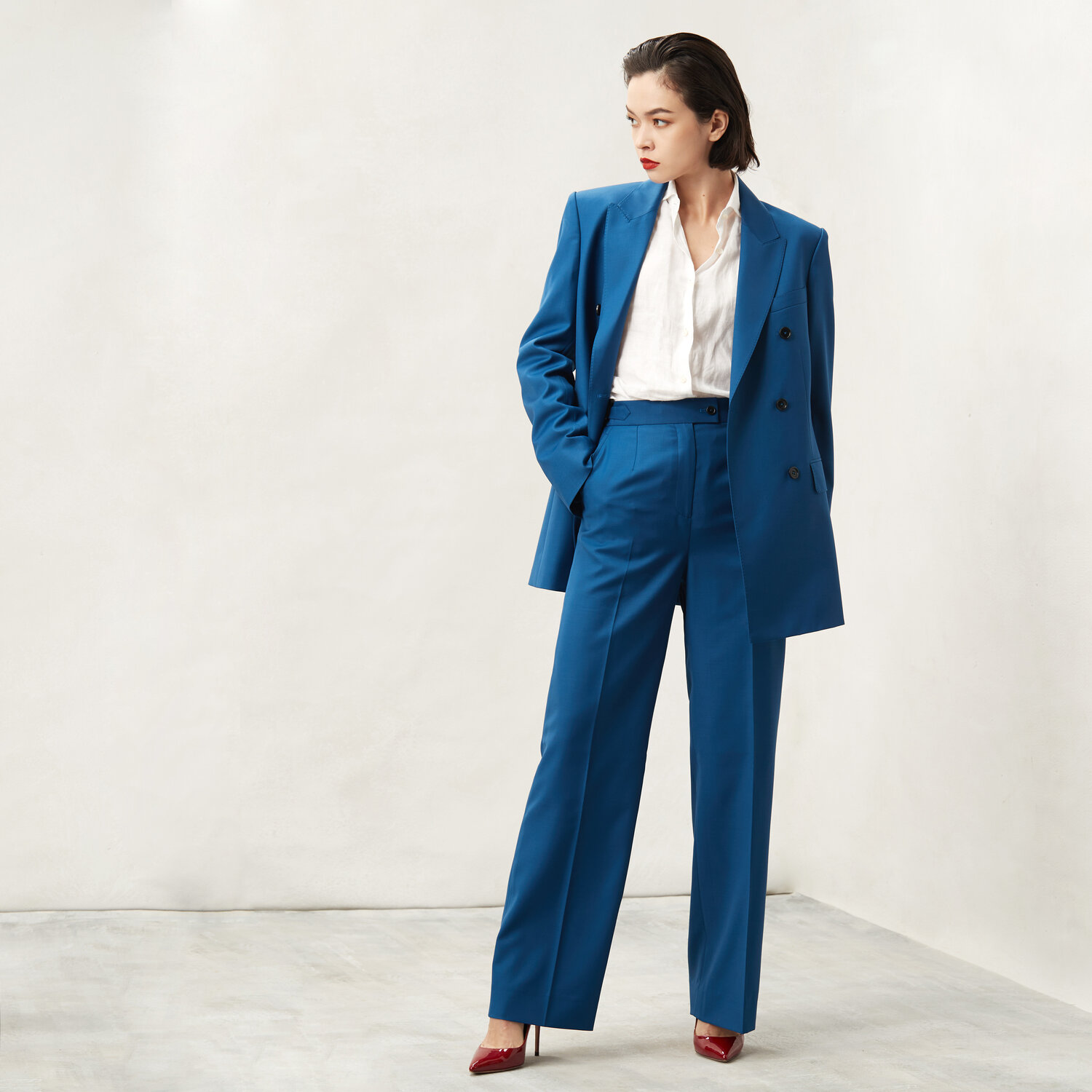 made suits® singapore tailor — sea blue seÑorita