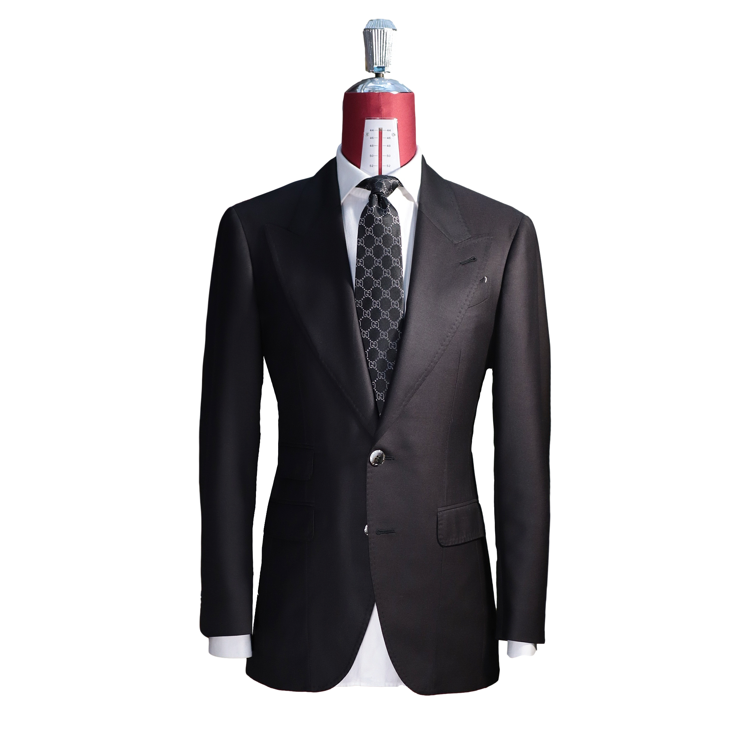 Vincezo Black Suit | Standeven Masterpiece Super 150s Brown Black Bespoke To Measure made to measure Made Suits Singapore Tailor.png