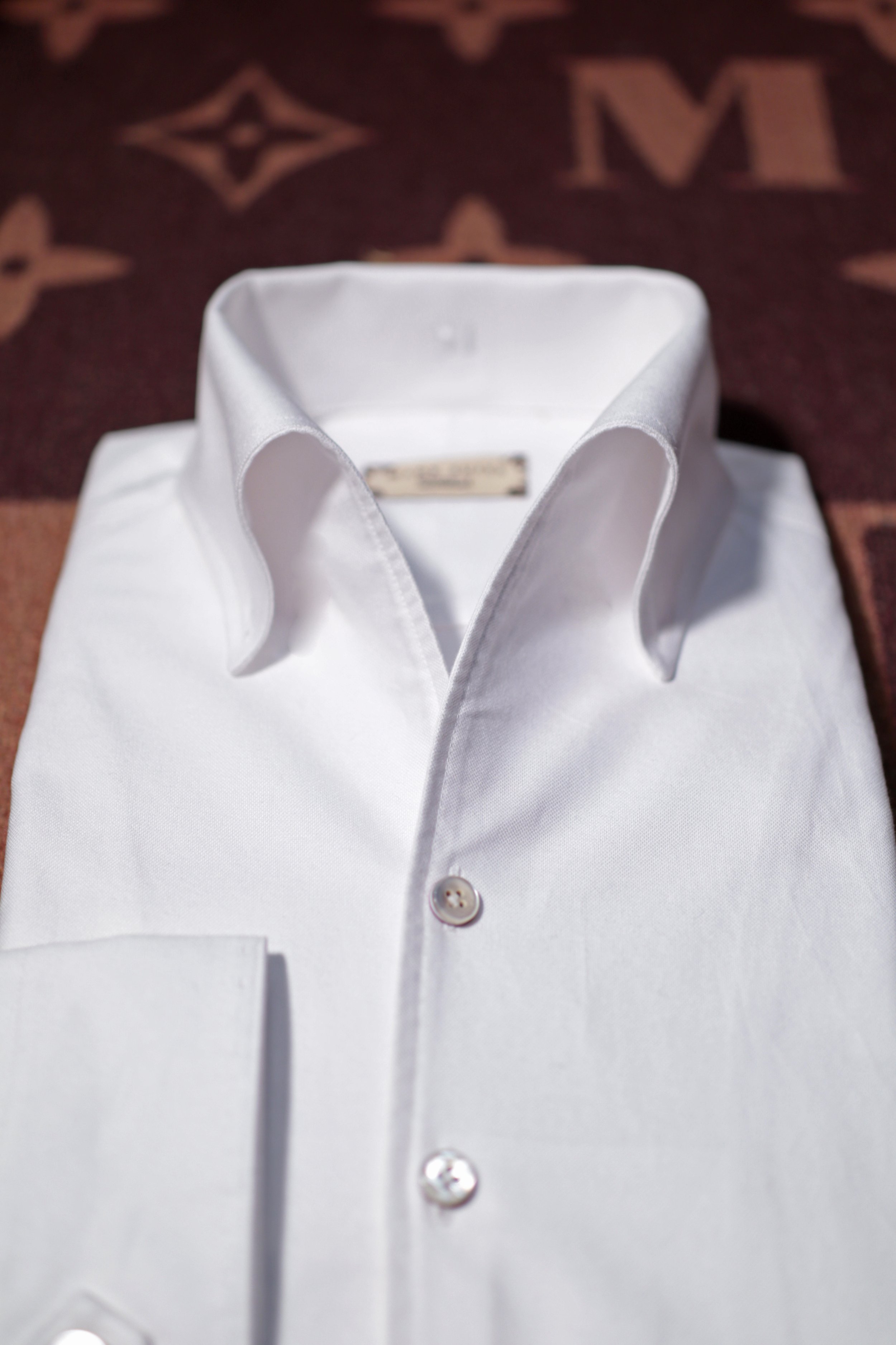 Focus Collar White Oxford Shirt One piece collar | made Suits signature cooper style | made in yippon.JPG