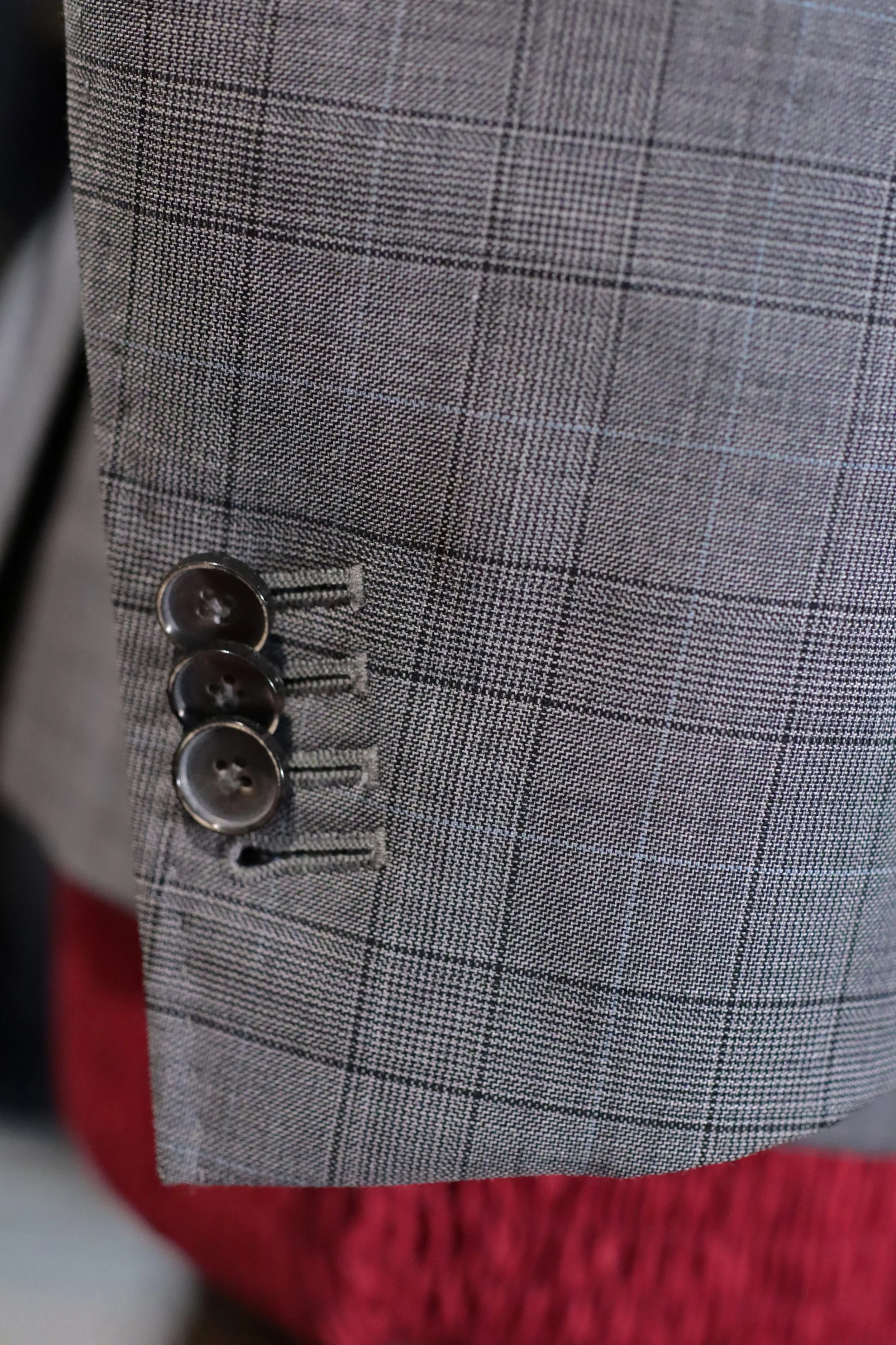 Kissing Horn Buttons Mr Wales | Colombo Fabric | Made Suits Tailor made double breasted glen checks prince of wales suit made in japan | tailor singapore.JPG
