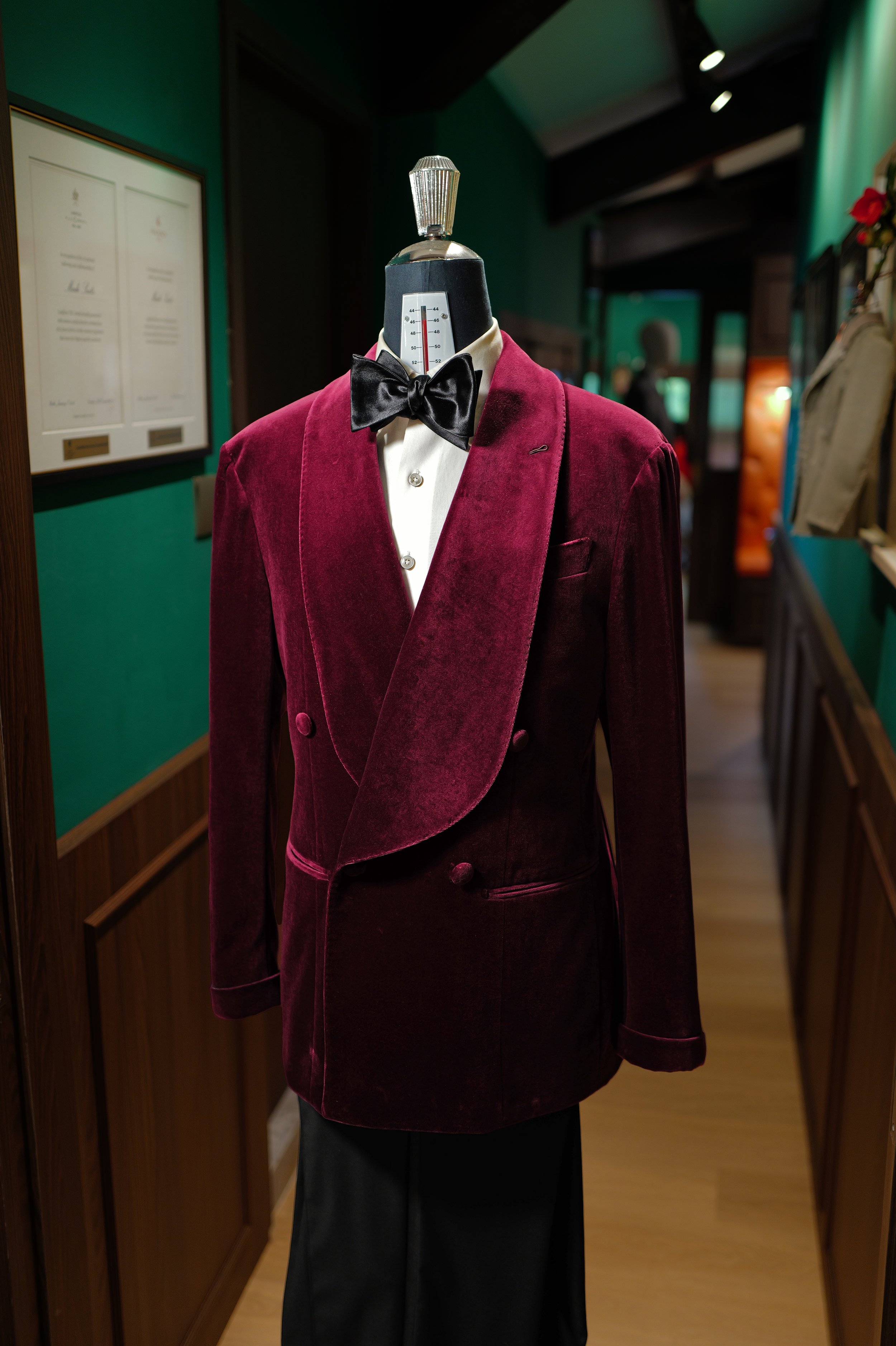 The Pianist | Holland & Sherry Velvet Maroon Tuxedo Suit | Singapore Tailor Made Suits Zoom.JPG