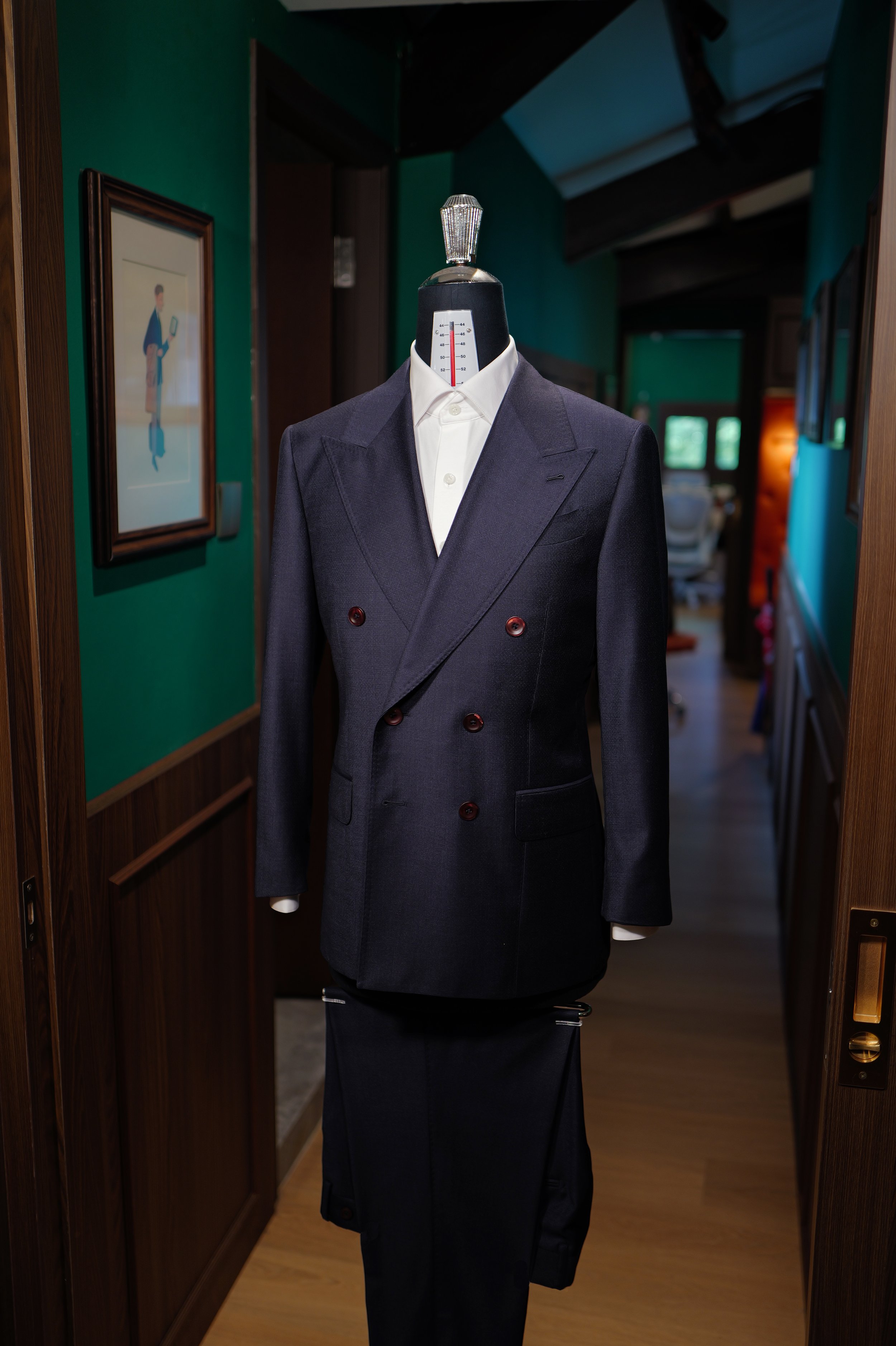 The Orion | Loropiana Polka Dot Double Breasted 6 by 2 Suit | Made Suits Sartorial Singapore Tailor MadeSuits.JPG