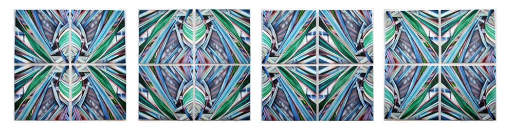 GARDEN ii CAN BE DISPLAYED IN MULTIPLE COMPOSITIONS BY ROTATING THE INDIVIDUAL CANVAS' | HERE ARE FOUR OF THOSE OPTIONS