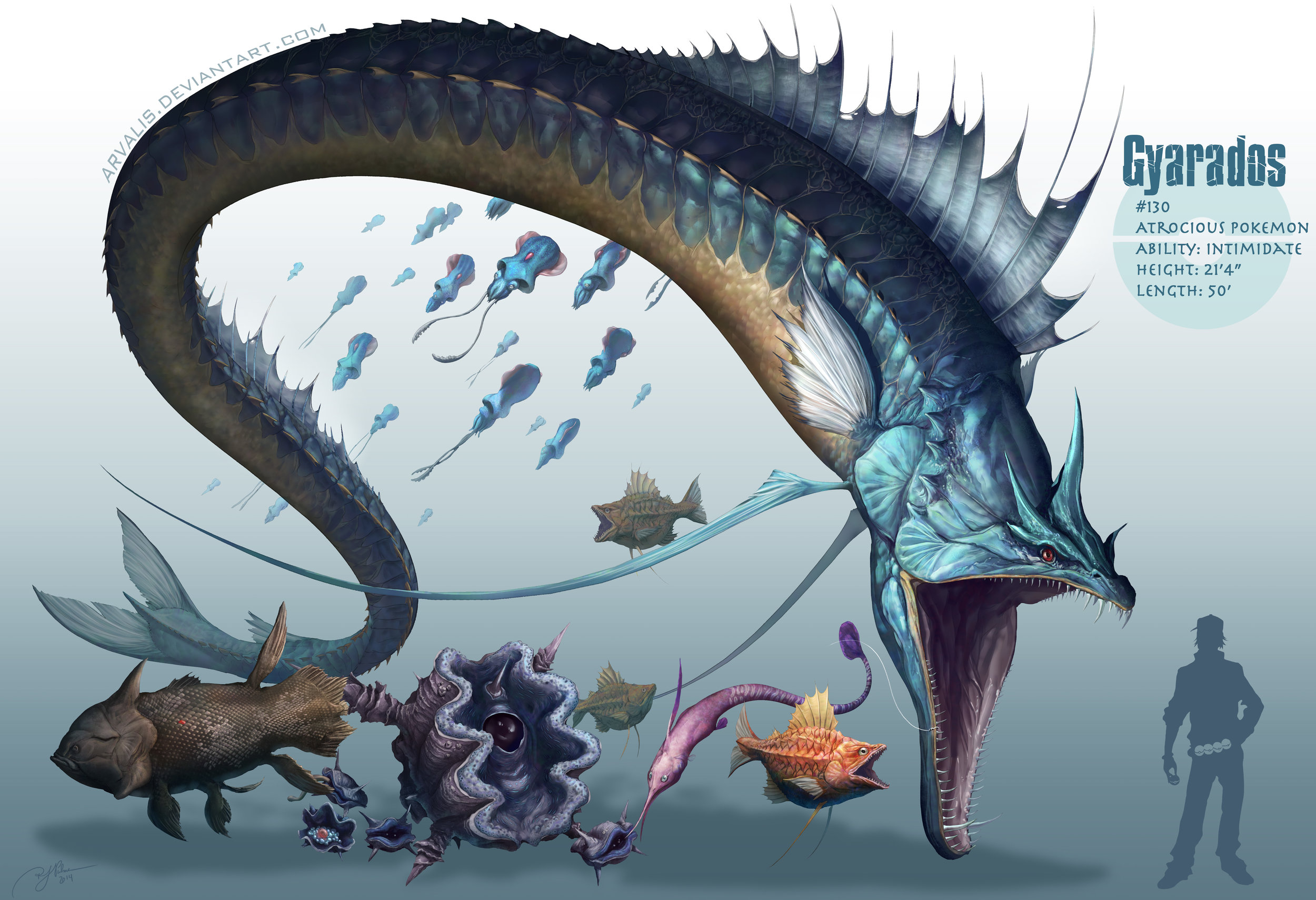 130 - Mega Gyarados - Art v.2 by Tails19950.deviantart.com on @DeviantArt