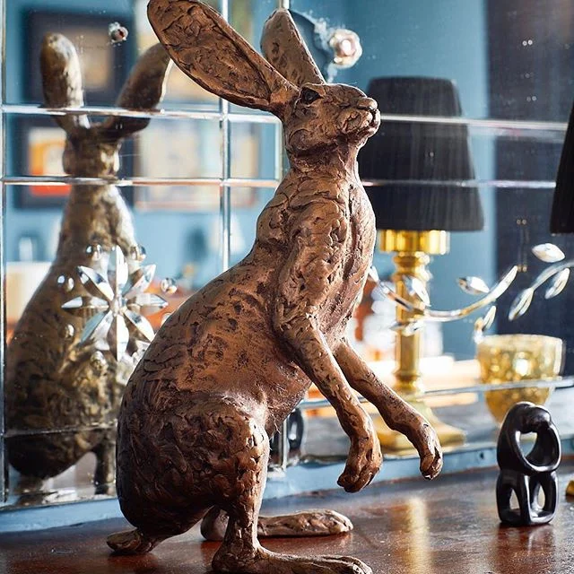 Apparently I have thing for #hares ! I have various ones at home... particularly like that one above my #fireplace - #interiorobjects #rabbits #hare #interiorstyling #decoration #decor #mirror