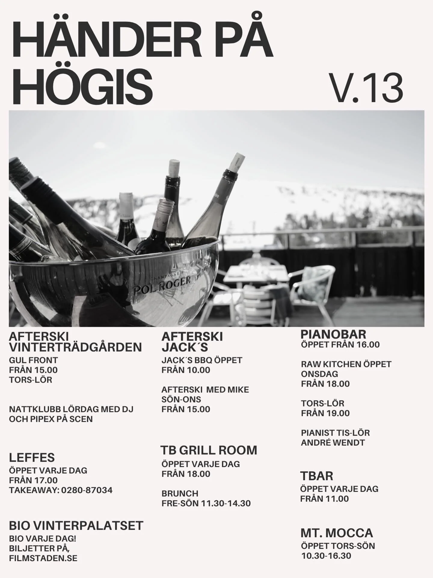 H&Ouml;GIS VECKA 13☀️🥂 Uteserveringen &auml;r &ouml;ppen🥳