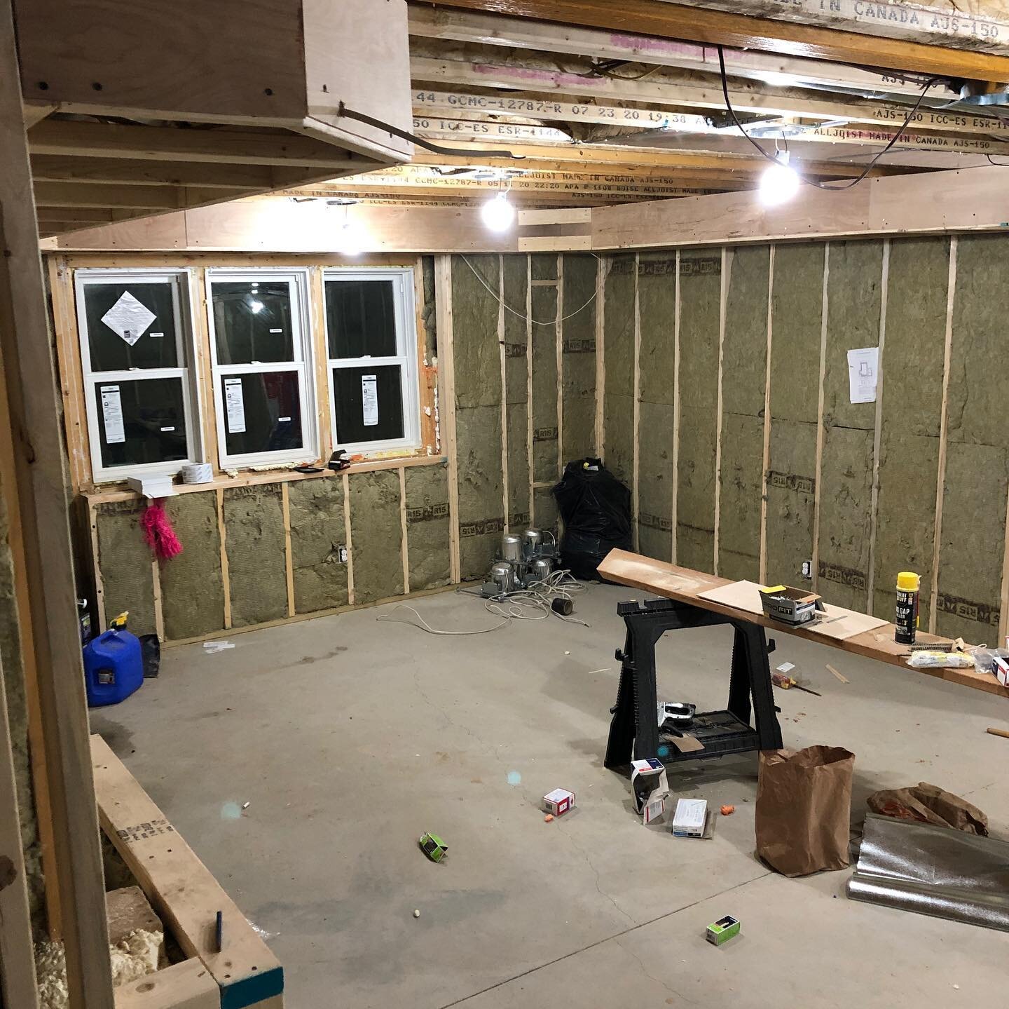 Finishing a custom basement with tray ceiling and lots of doors / windows added.  This basement is automated with an intercom and video system to the main floor.  Of course it will have custom indoor audio, lighting, etc.  Drywall starting soon!