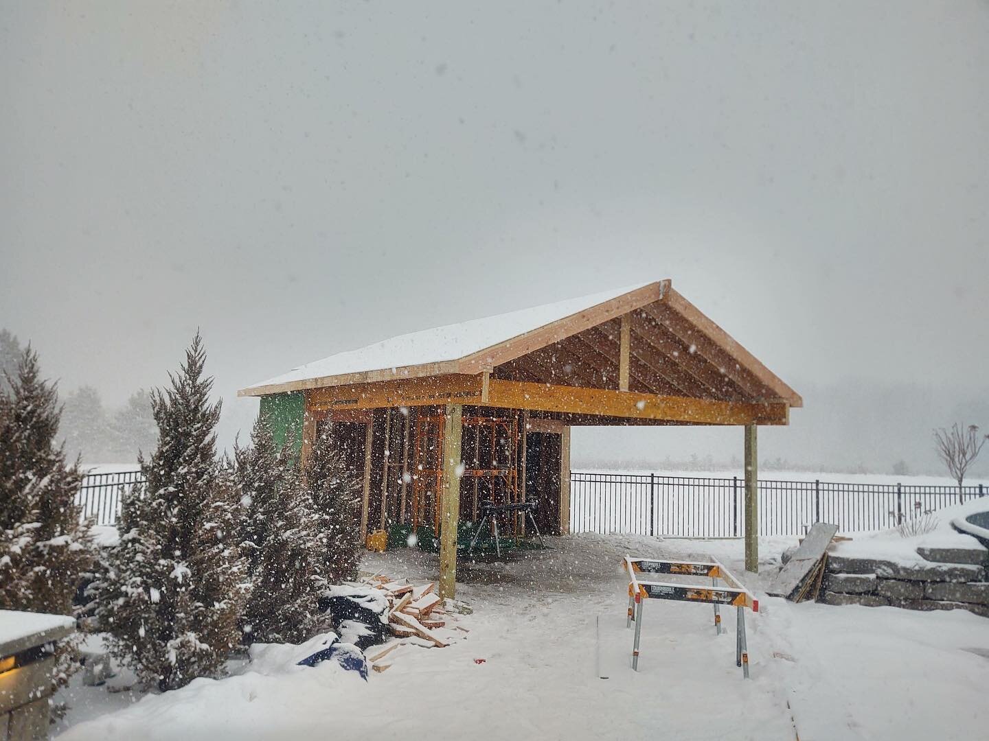 Our crew in Clay is kicking butt framing this structure in a winter wonderland.  We are lucky to have such a hard working crew!