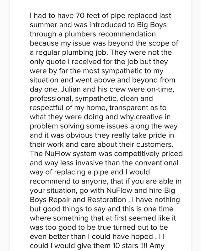 ⭐️⭐️⭐️⭐️😁Some reviews on our Page from amazing clients! Thank you again from all of us here at Big Boys Repairs! #bigboysrepairs #nuflow #winnipeg #manitoba