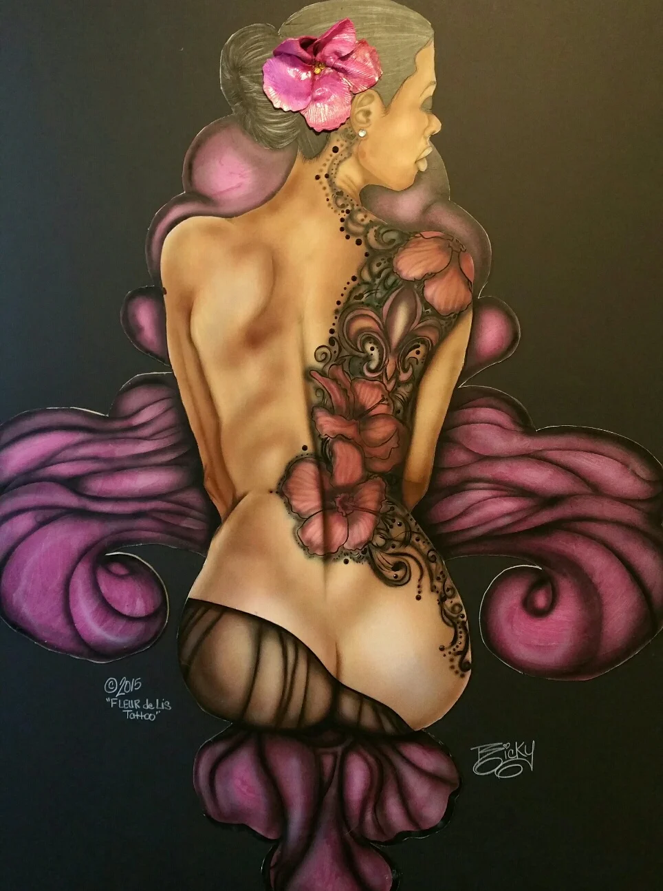 Fleur de Lis Girl: Tattoo