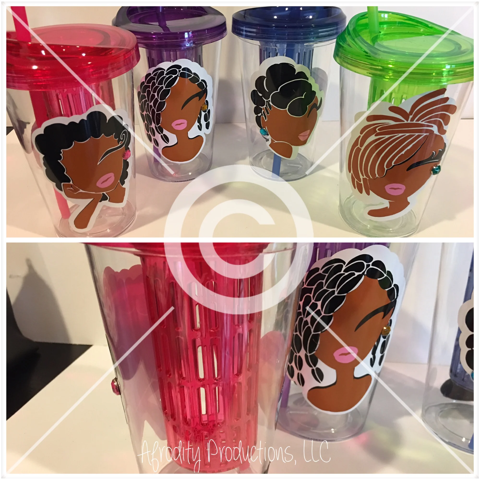 Natural Hair Fruit Infusion H2O Tumblers