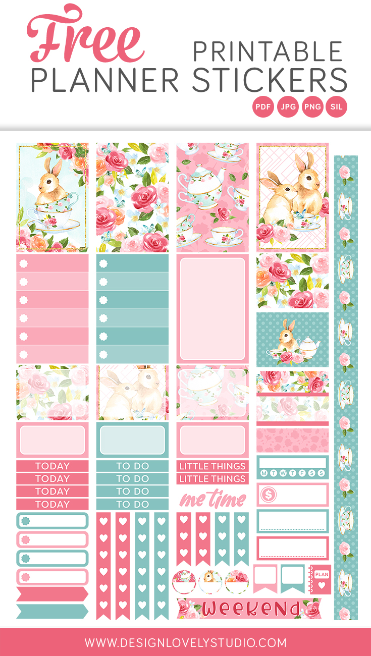 Free Printable Spring Planner Stickers — Design Lovely Studio