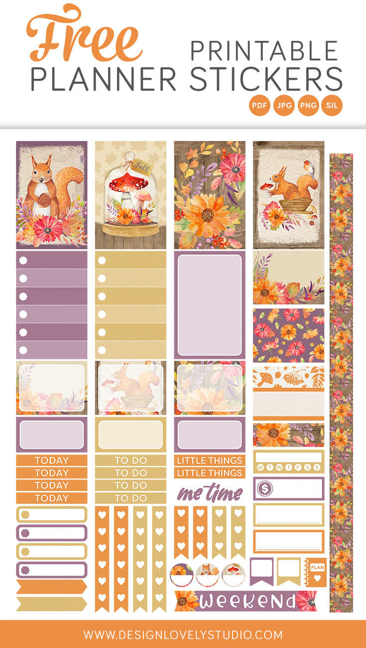 Autumn Vibes Printable Cut Files Pritnable Planner Stickers Autumn Printables Happy Planner Autumn Weekly Fall Weekly