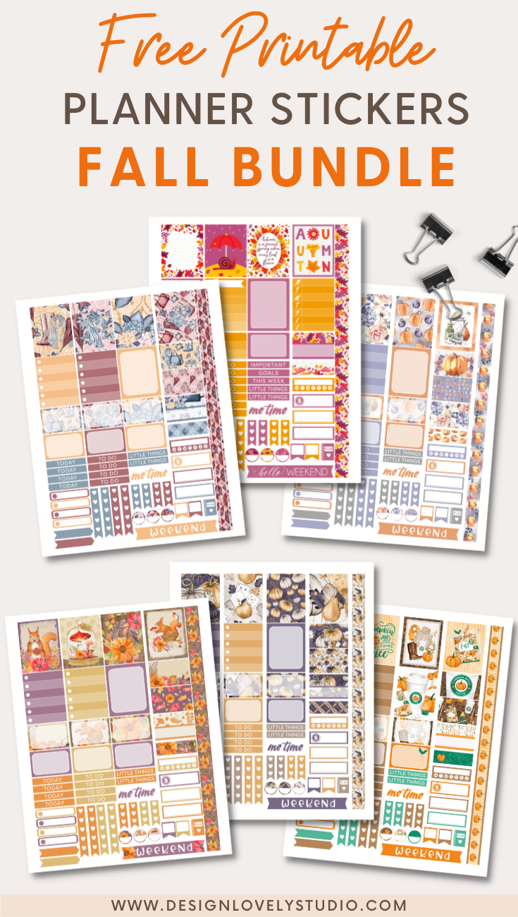 Free printable stickers - fall bundle