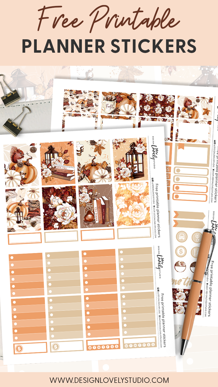 Autumn Tree Stickers - Fall Tree Art Deco Stickers for Planners –  Winterfield Studios