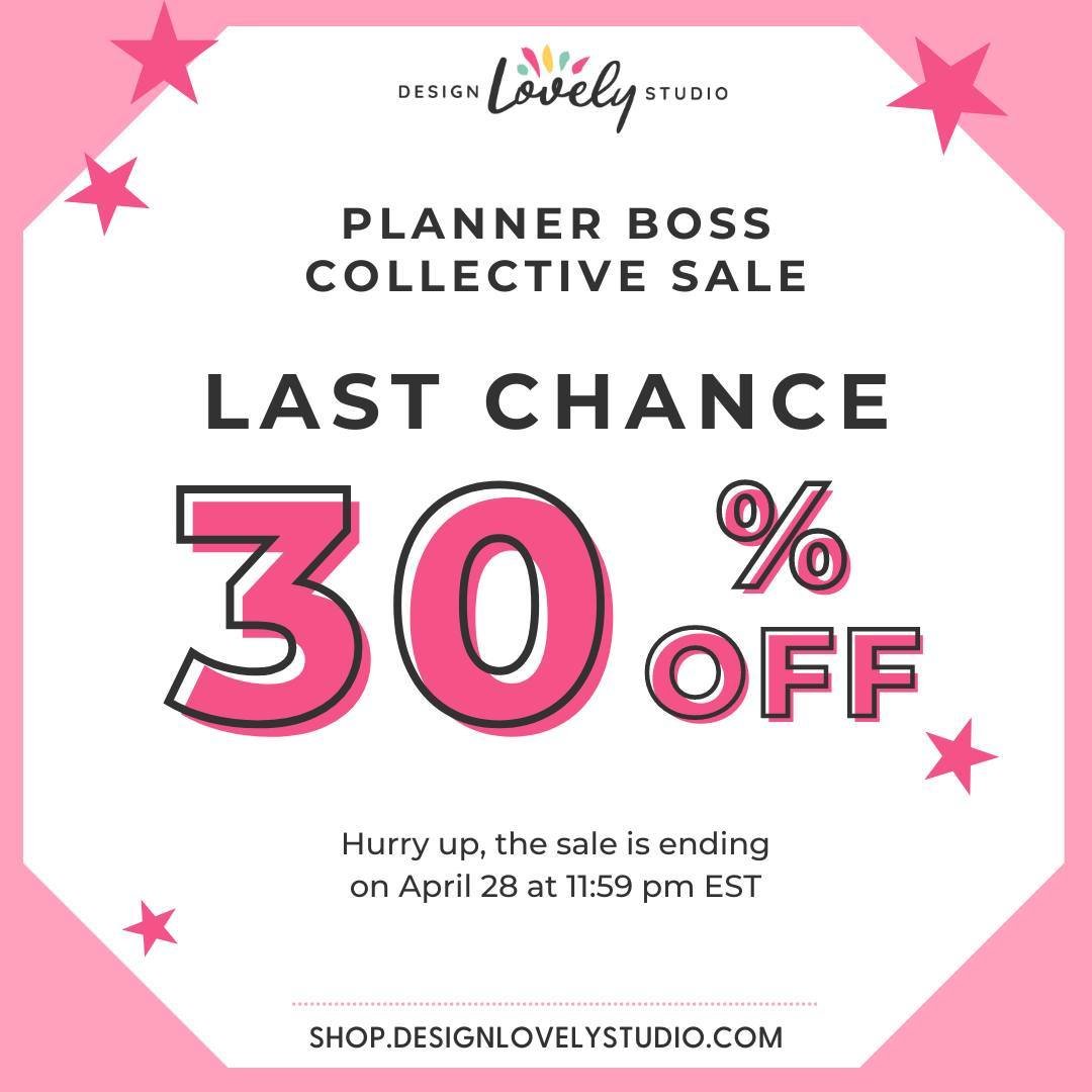 Have you shopped the sale yet? 🛍 If not, today is the LAST day to get 30% off everything, including 5 new collections.⁣
⁣
Hurry, only a few more hours left before the sale ends! ⏳⁣
⁣
🛒 To shop, click on link in bio &gt;&gt;⁣
⁣
#plannergoodies ⁣
#pl