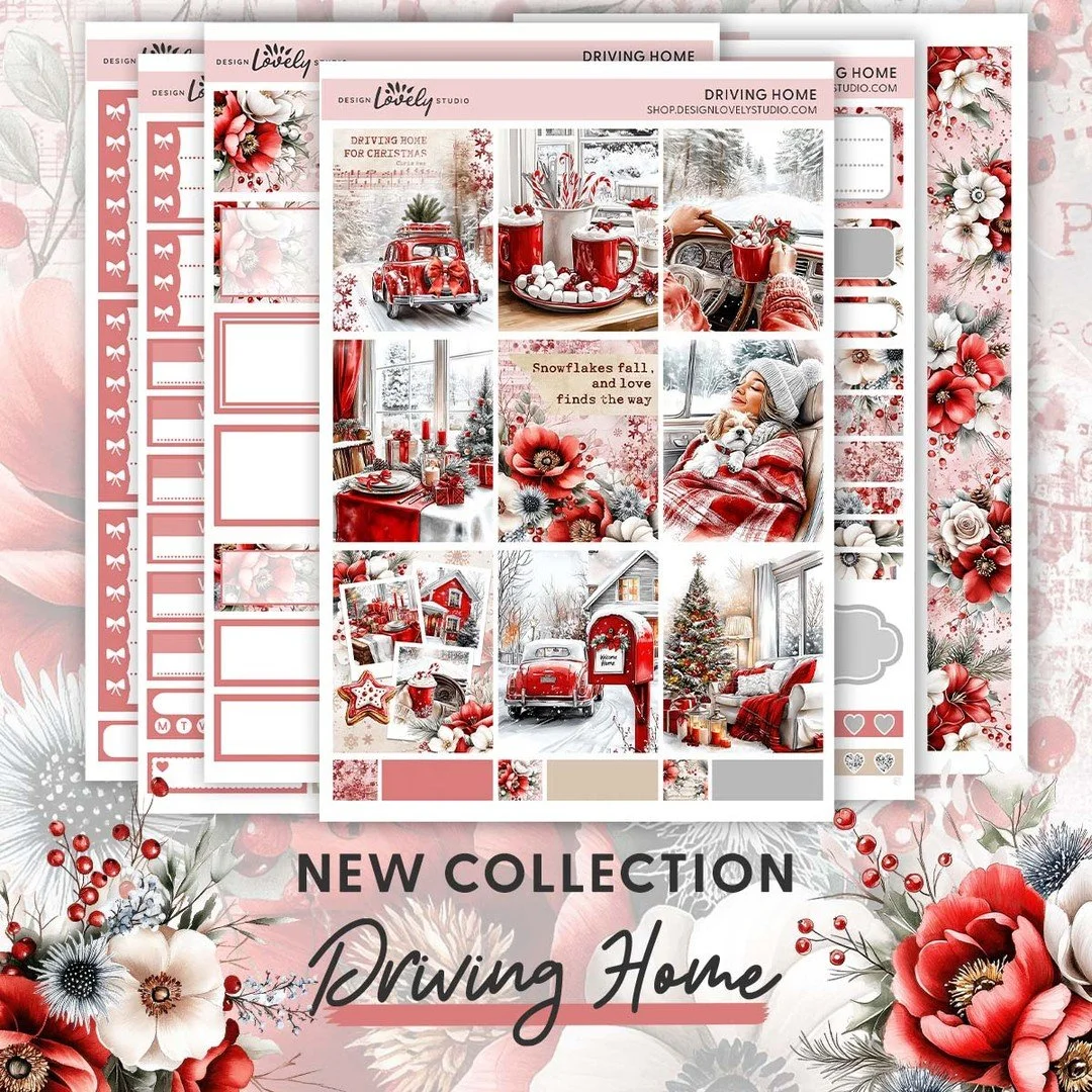 🎄 The Ultimate Planner Sale Is Here! 🎄⁣
⁣
Design Lovely Studio is celebrating with 50% OFF everything &mdash; including the brand-new Driving Home Christmas Collection 🚗✨ and a selection of seasonal bestsellers perfect for cozy fall and winter spr