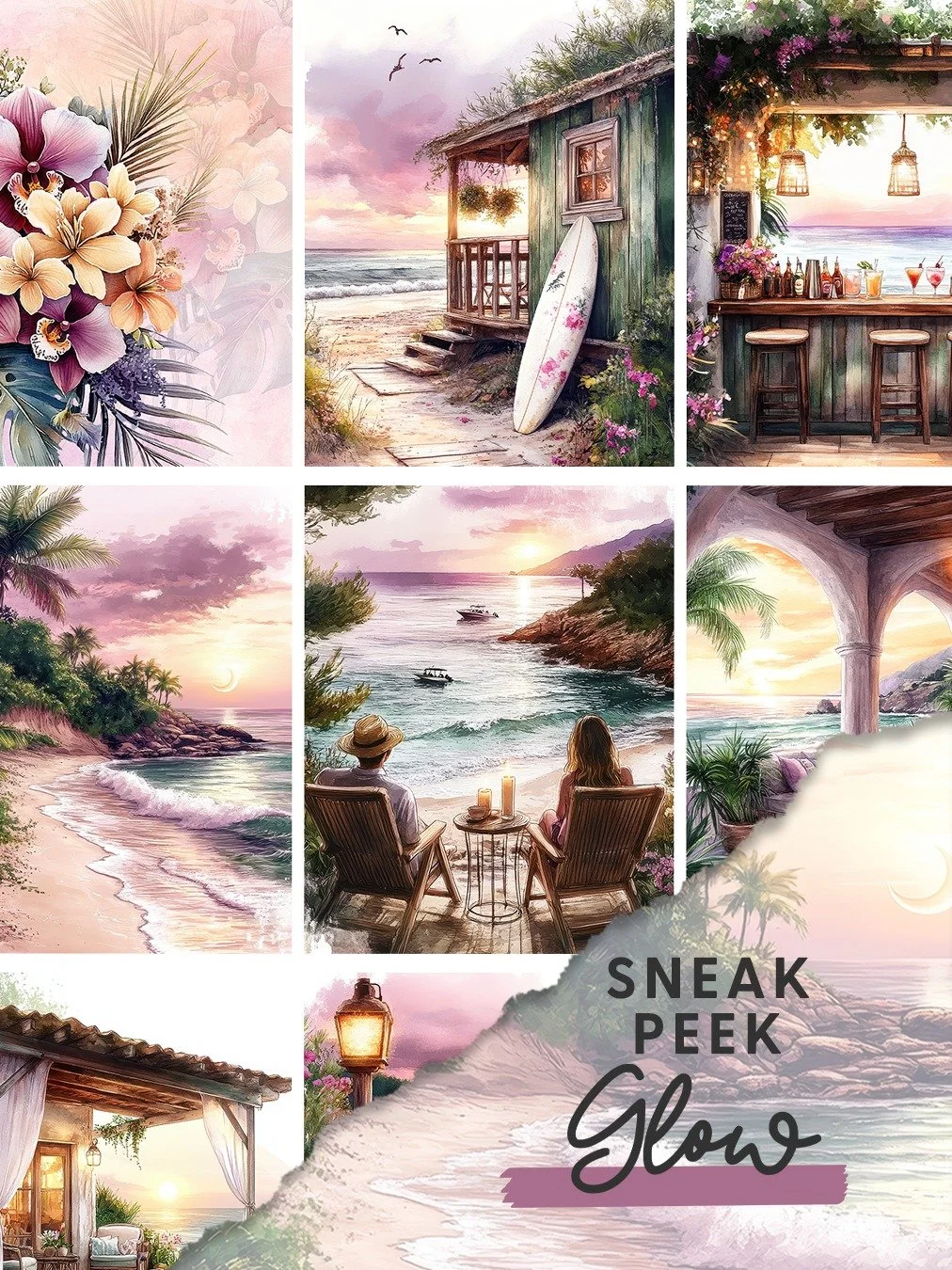 I&rsquo;m coming with a sneak peek of the fifth collection. This time it&rsquo;s Glow, and it&rsquo;s all about beautiful coastal sunsets.⁣
⁣
Anyone interested in this one? 💛⁣
⁣
All 5 collections will be released on Thursday, April 16.⁣
⁣
From April