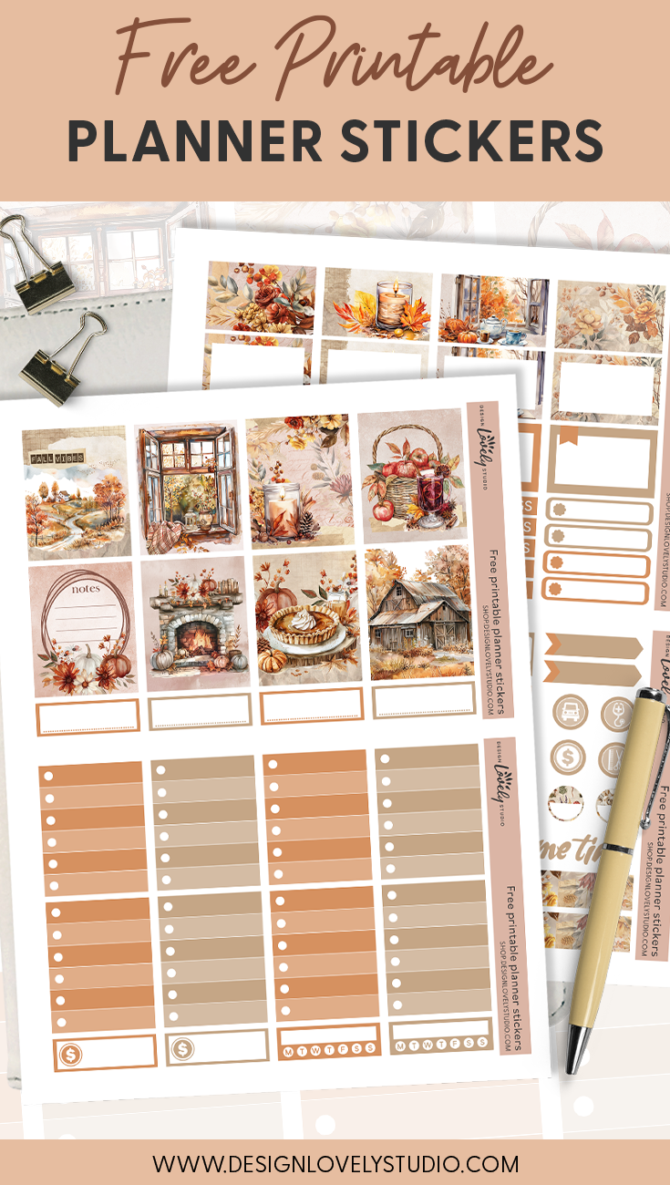 Free Fall Weekly Planner Stickers | Printable Autumn Sticker Kit ...