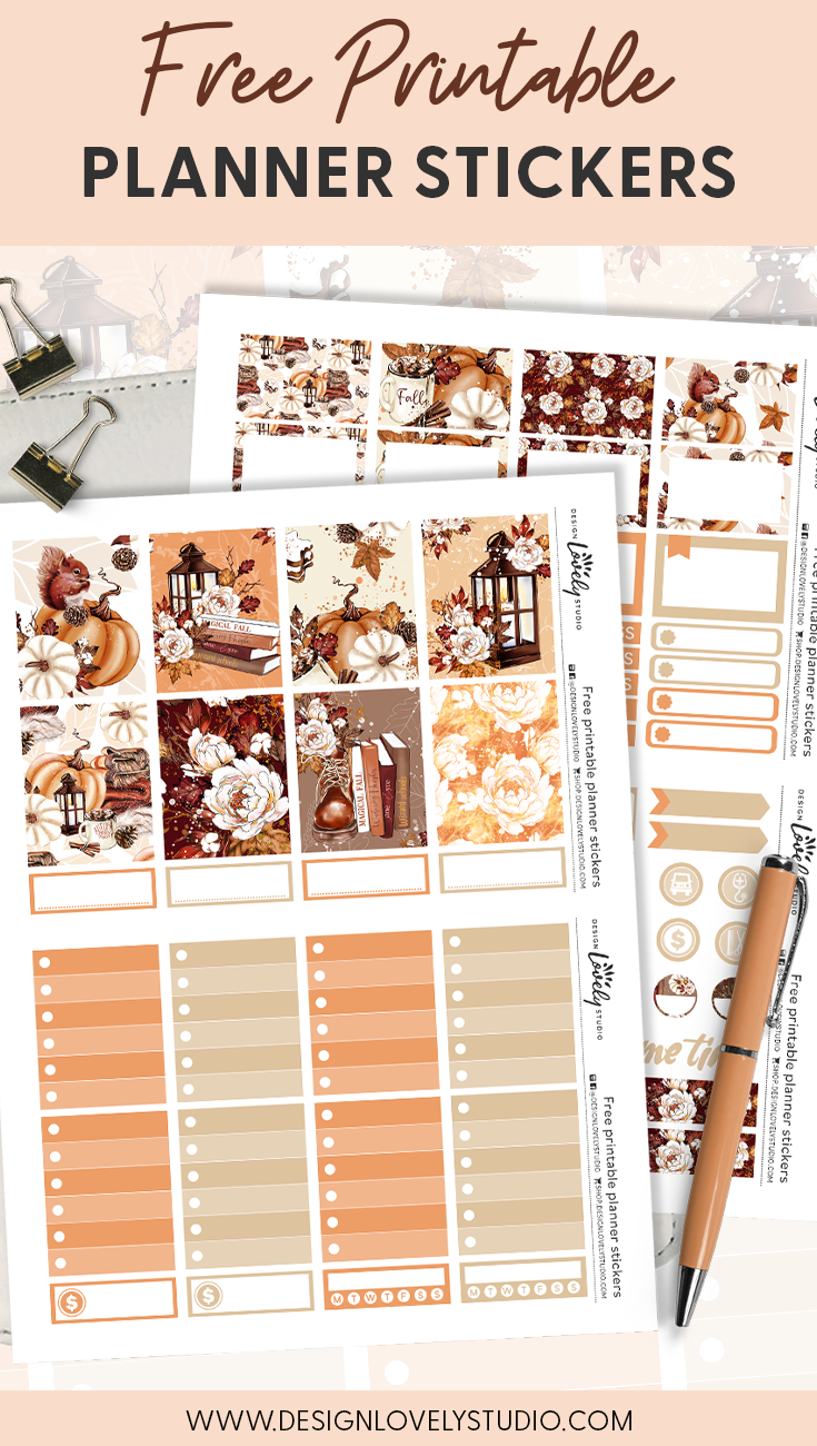 Free Monthly Seasonal Planner Stickers - Lovely Planner