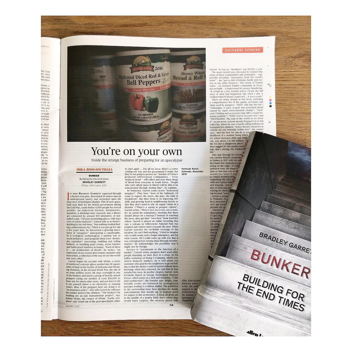I&rsquo;ve written about bunkers and preparing for the end of the world, for The Times Literary Supplement. Happy new year everyone! 🥴 Link to the piece on my website in bio
.
.
.
#mika_ross_southall #studio #thetimesliterarysupplement #culturaljour