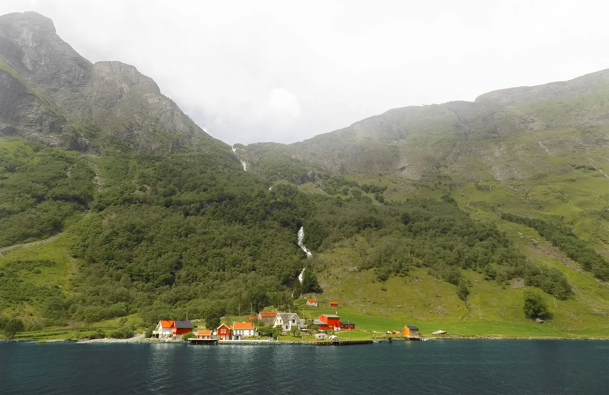 Village on the bank (Norway)