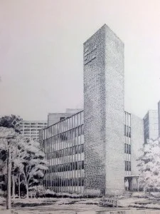 The original building was located in the heart of the TMC