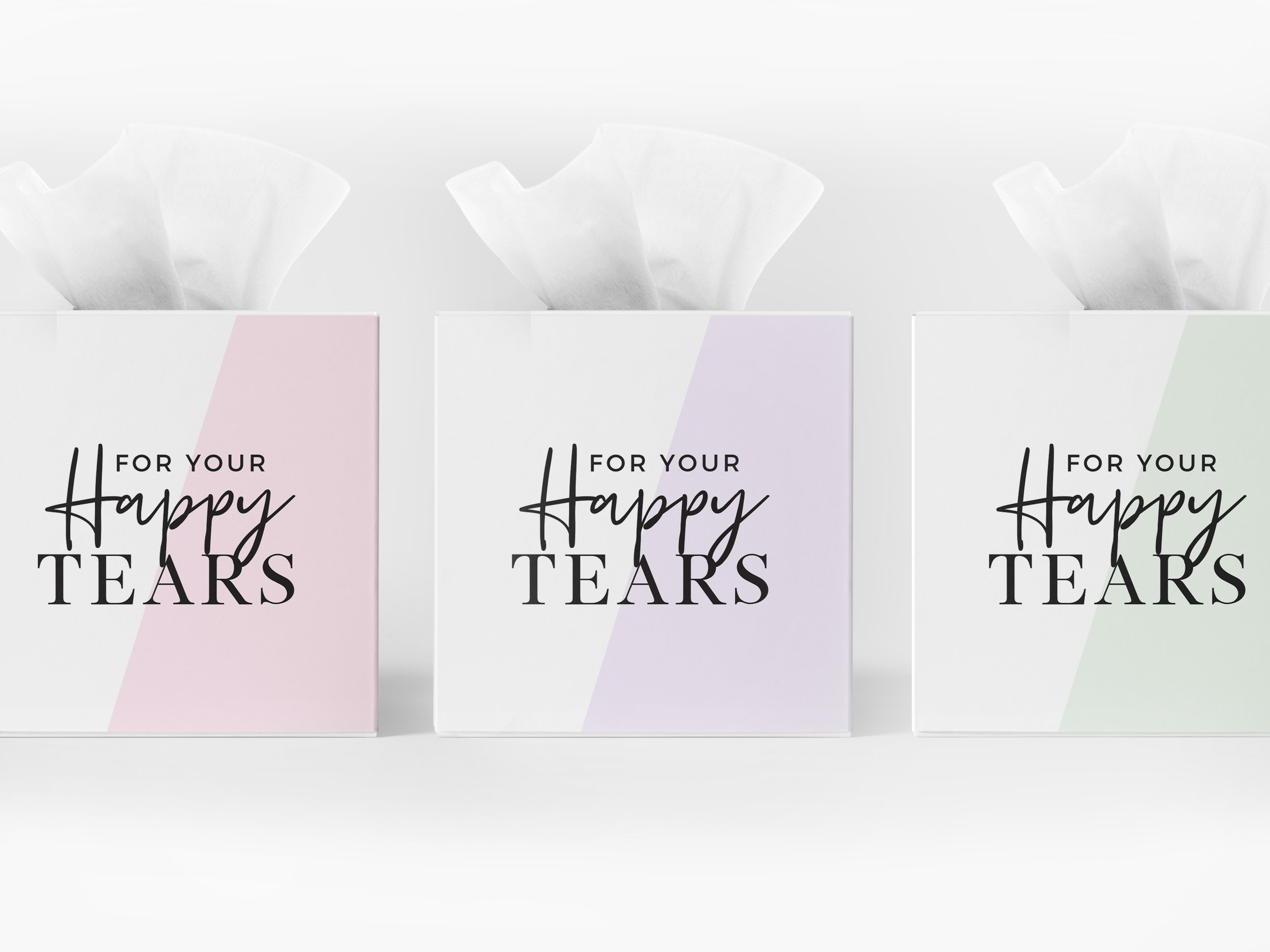 Mini Personalised Wedding favour tissue boxes For your Happy Tears 