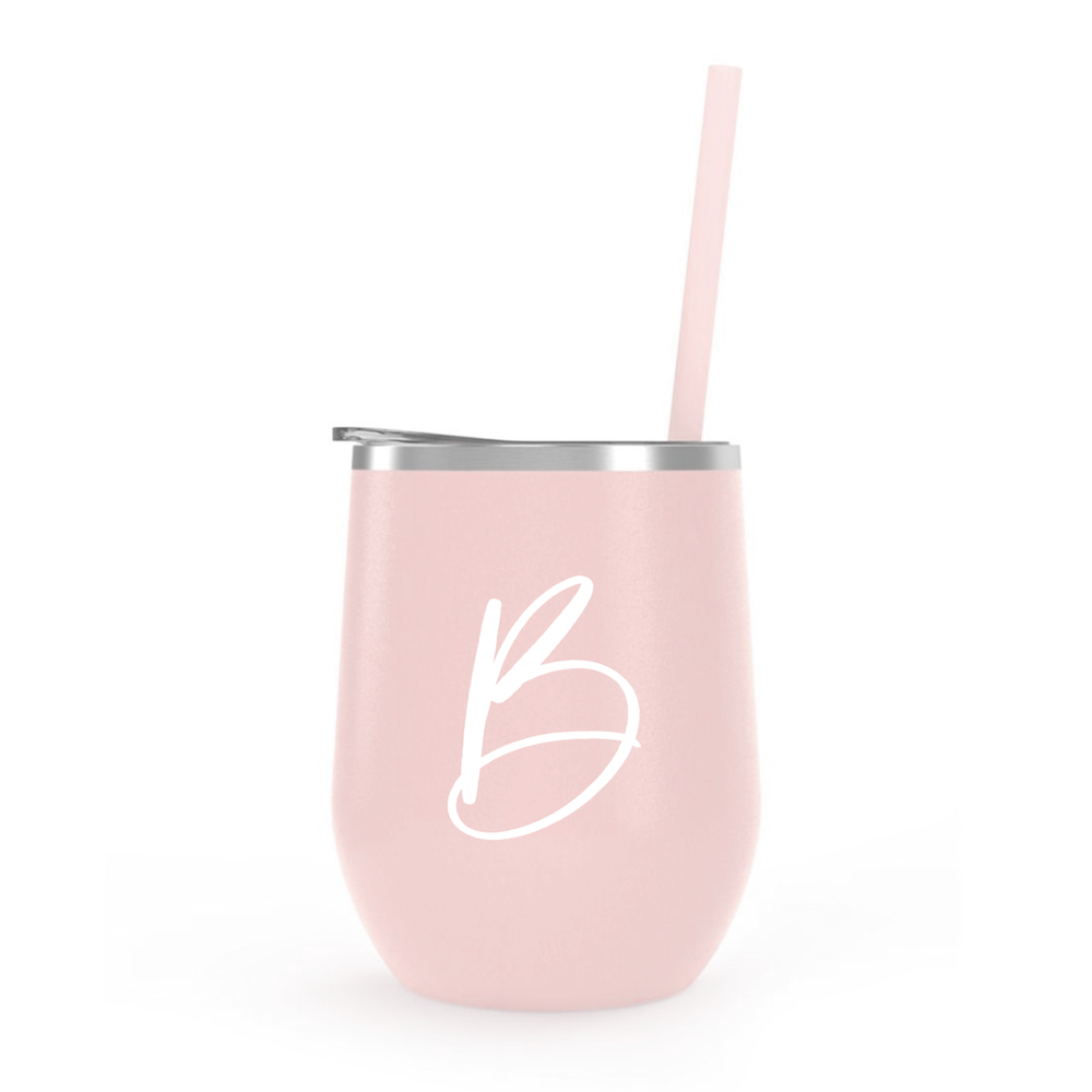 Personalized Wine Tumbler — White Confetti Box