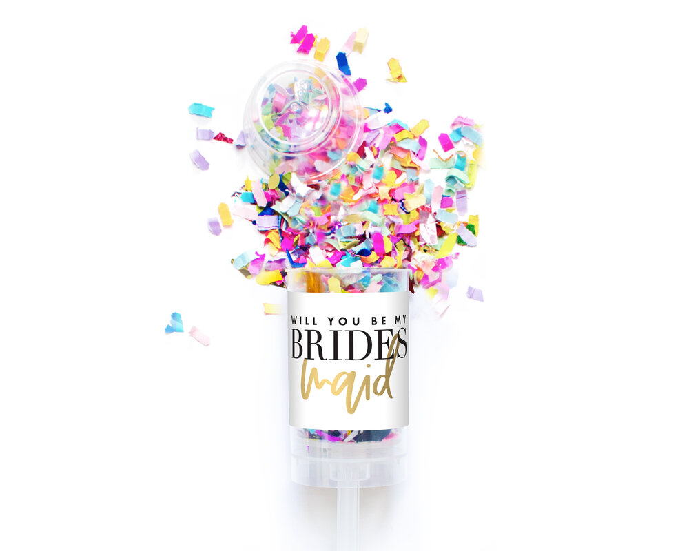 Bridal Confetti Popper — White Confetti Box