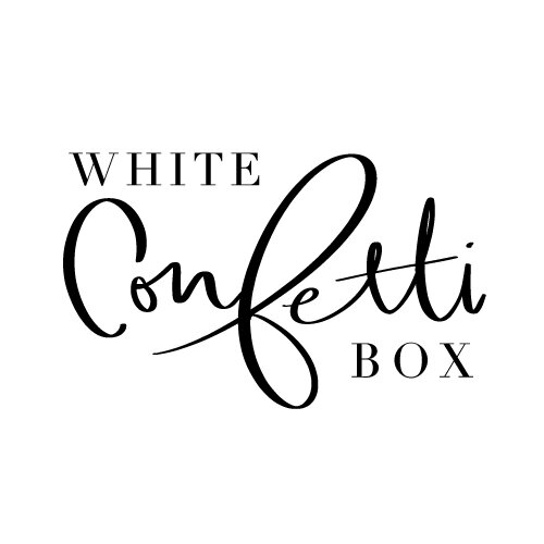 Gold Glitter Tumbler — White Confetti Box