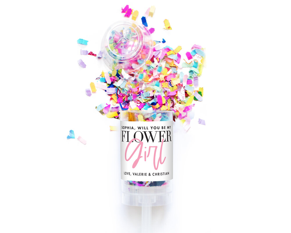 Rullesten angre Massage Flower Girl Confetti Popper — White Confetti Box