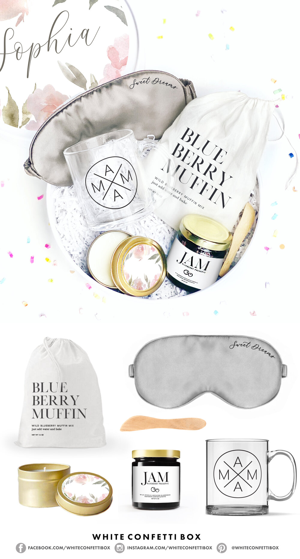 New Mom Gift - Breakfast In Bed — White Confetti Box