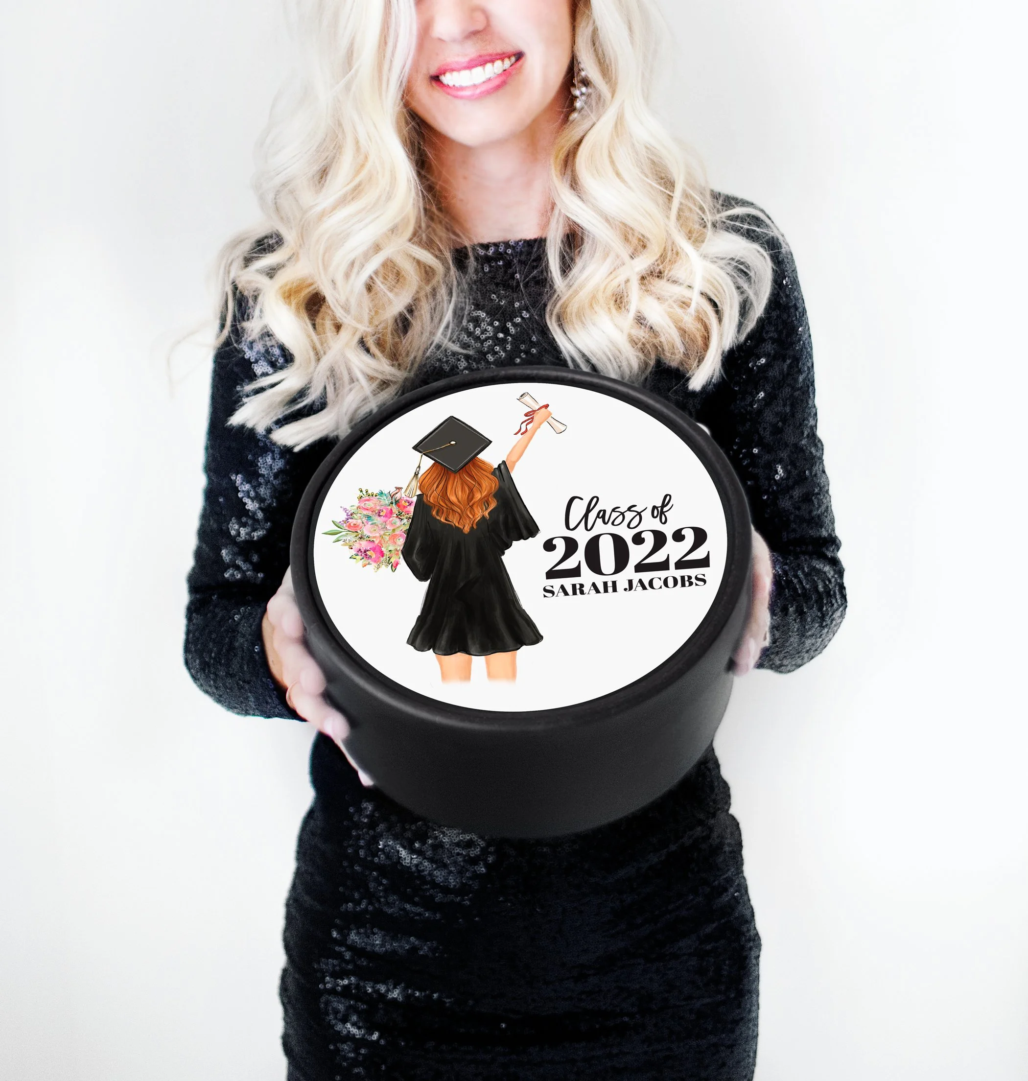 Graduation Custom Gift Box - White Confetti Box