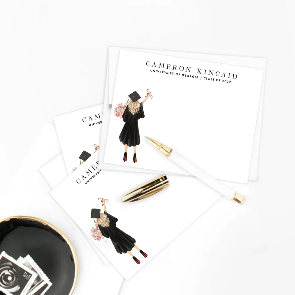 grad card note Festive Hats Graduation dot liner Hello Love Goods Graduation Thank